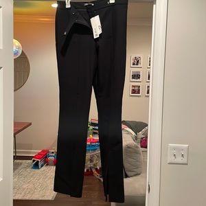 Black zara pants with front slits